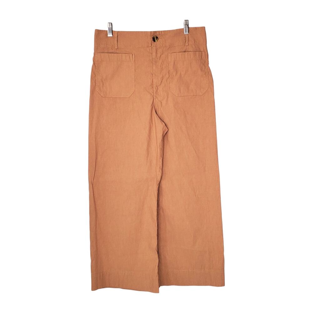 Maeve Anthropologie The Colette Magic Fabric Crop Wide Leg Pants Tan Size 32 - Picture 2 of 8
